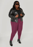 High Waist Pull On Ponte Leggings