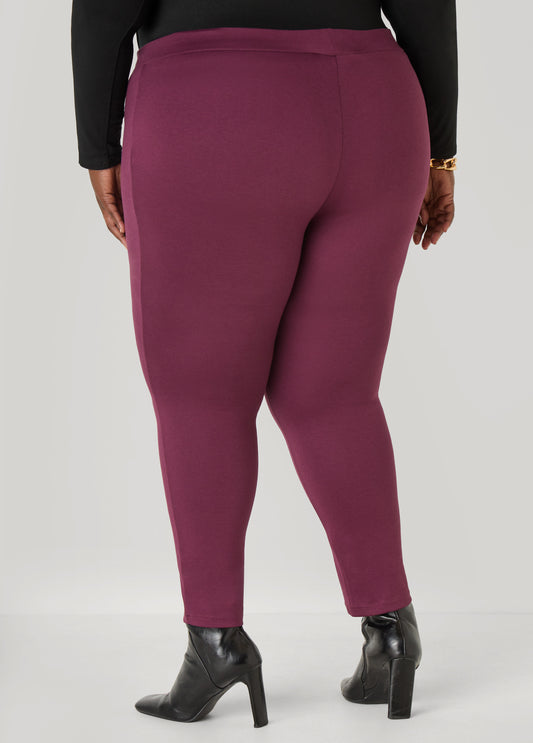High Waist Pull On Ponte Leggings