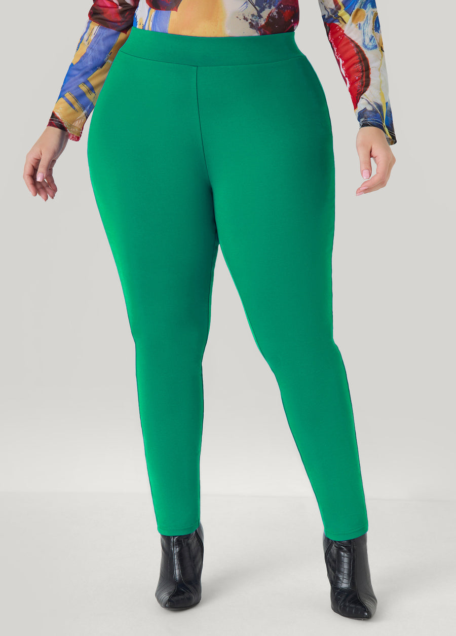Plus Size Ponte Pull On Leggings