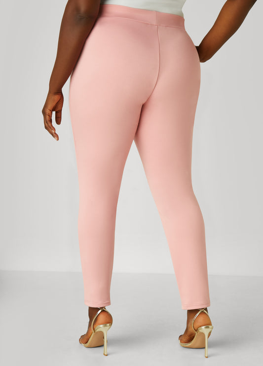 Ponte High Waist Pull On Leggings