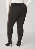 Pintucked Animal Paneled Leggings