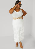 Fringed Maxi Skirt