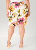 Watercolor Floral Print Shorts