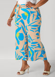 Cropped Floral Print Pants