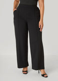 Pintucked Wide Leg Trousers