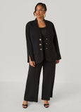 Pintucked Wide Leg Trousers