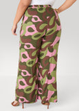 Camo Print Wide Leg Pants
