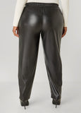 Faux Leather Drawstring Pants