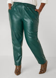 Faux Leather Drawstring Pants