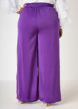Satin High Rise Wide Leg Pants