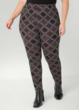 Plus Size High Waist Plaid Leggings
