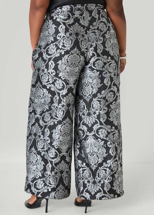 Jacquard Wide Leg Pants