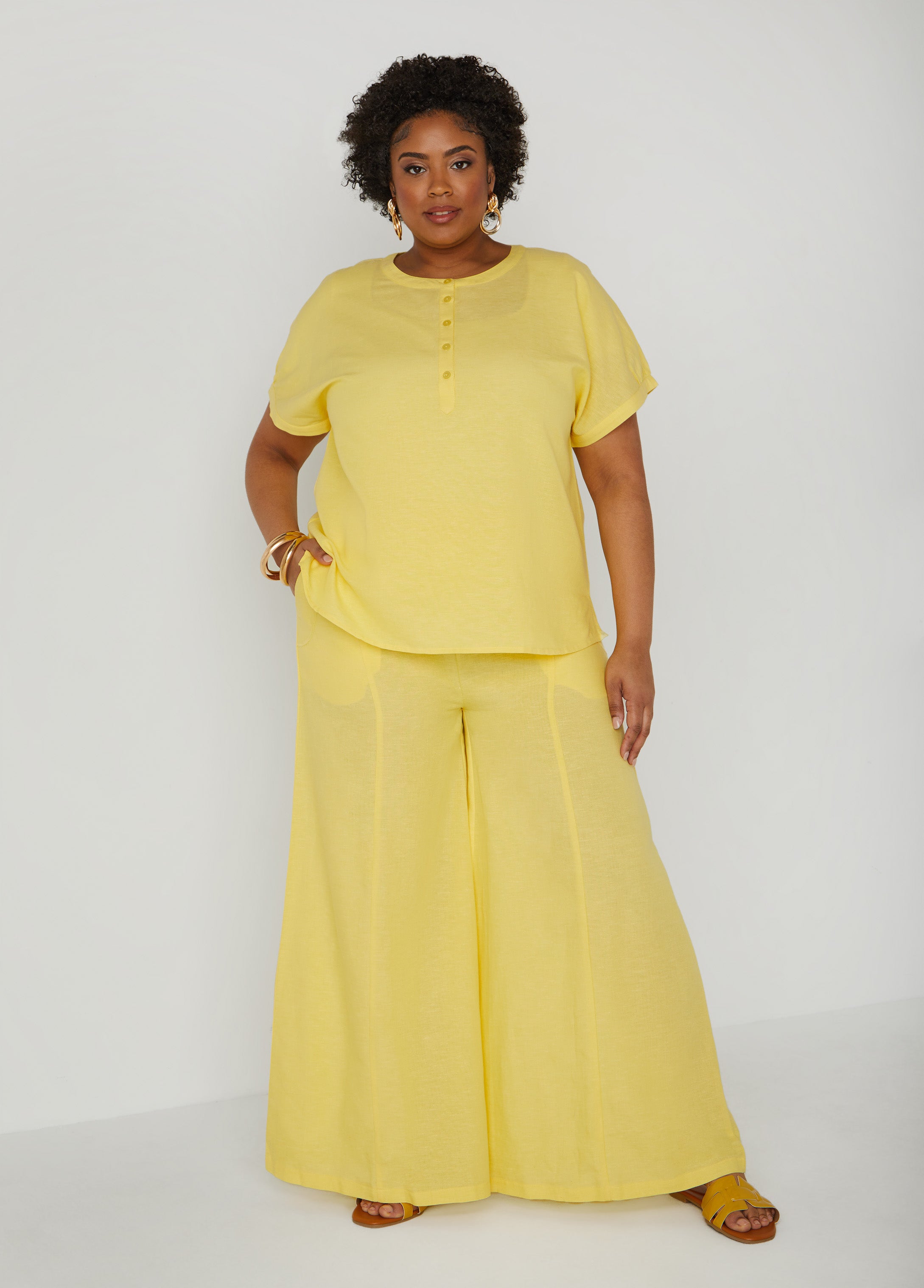 Pull On Wide Leg Pants