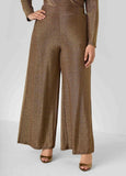 Metallic Wide Leg Pants