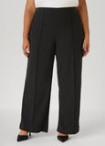Seamed High Waist Wide Leg Pants