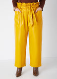 Faux Leather Paperbag Pants