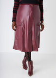 Faux Leather Midaxi Cargo Skirt