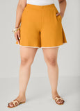 Whipstitched Textured Shorts