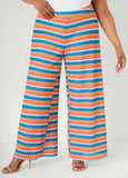 Chevron Knit Wide Leg Pants