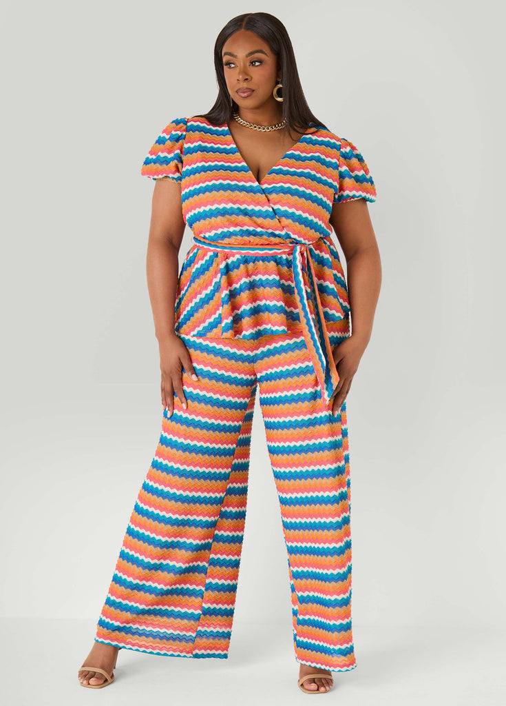 Chevron Knit Wide Leg Pants – Ashley Stewart