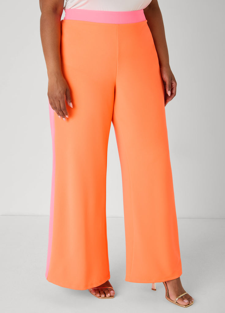 Neon Two Tone Wide Leg Trousers – Ashley Stewart