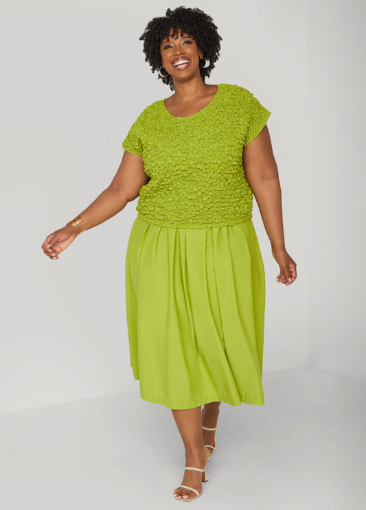 Plus Size Poplin Maxi Skirt