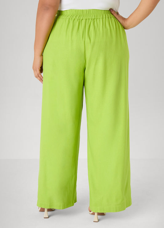 Pull On Linen Blend Pants