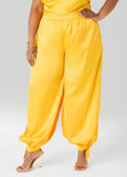 Ankle Tie Satin Balloon Pants