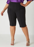 Pintucked Crepe Shorts