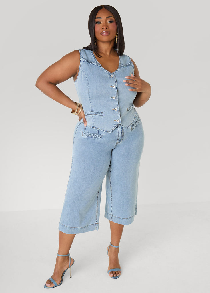 ロロピアーナ LINEN CHAMBRAY カジュアルパンツ42 FAP1333 Braided Chambray Capris – Ashley Stewart
