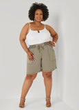 Drawstring Twill Shorts