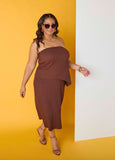 Plus Size Midi Pencil Skirt Trendy Summer Skirt Matching Set