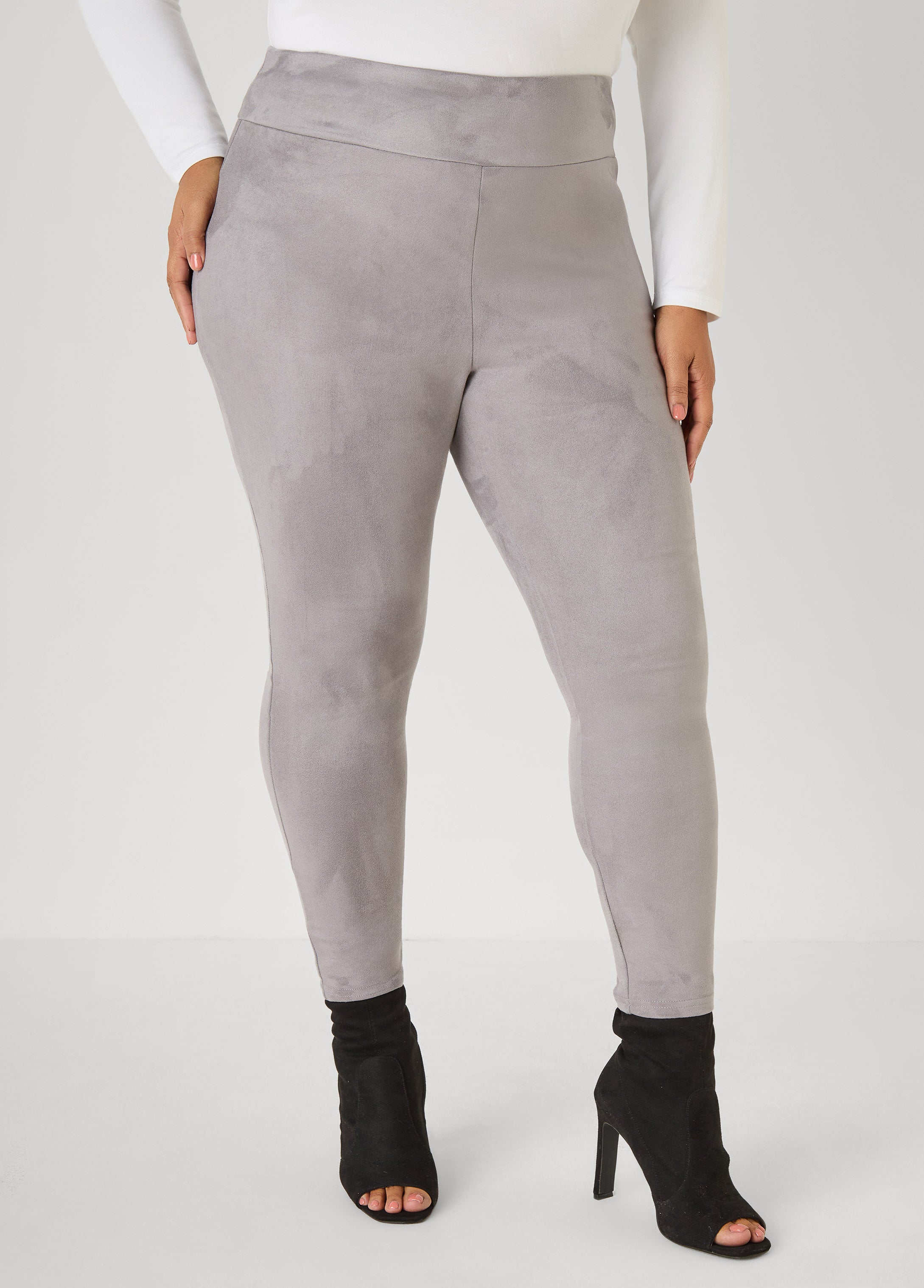 High Rise Faux Suede Leggings