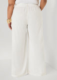 Linen Blend Wide Leg Pants