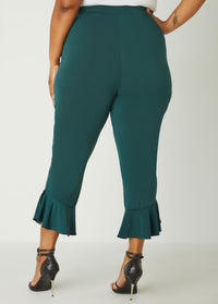 Ruffle Trimmed High Waist Leggings
