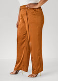 Crushed Satin Wide Leg Trousers