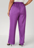 Crushed Satin Wide Leg Trousers