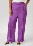 Crushed Satin Wide Leg Trousers