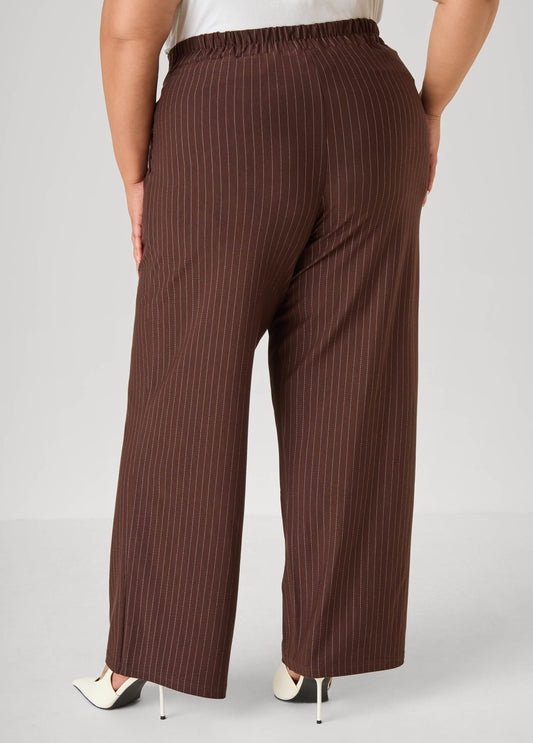 Pinstripe Wide Leg Pants