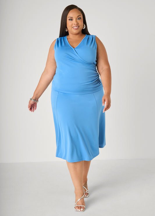 A Line Midi Knit Skirt