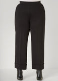 Cuffed Ponte Straight Leg Pants