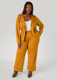 Cuffed Ponte Straight Leg Pants