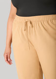 Drawstring Linen Blend Pants