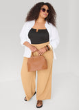 Drawstring Linen Blend Pants