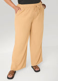 Drawstring Linen Blend Pants