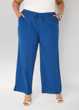 Drawstring Linen Blend Pants