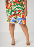 Printed Pull On Shorts