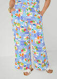 Printed Pull On Pants