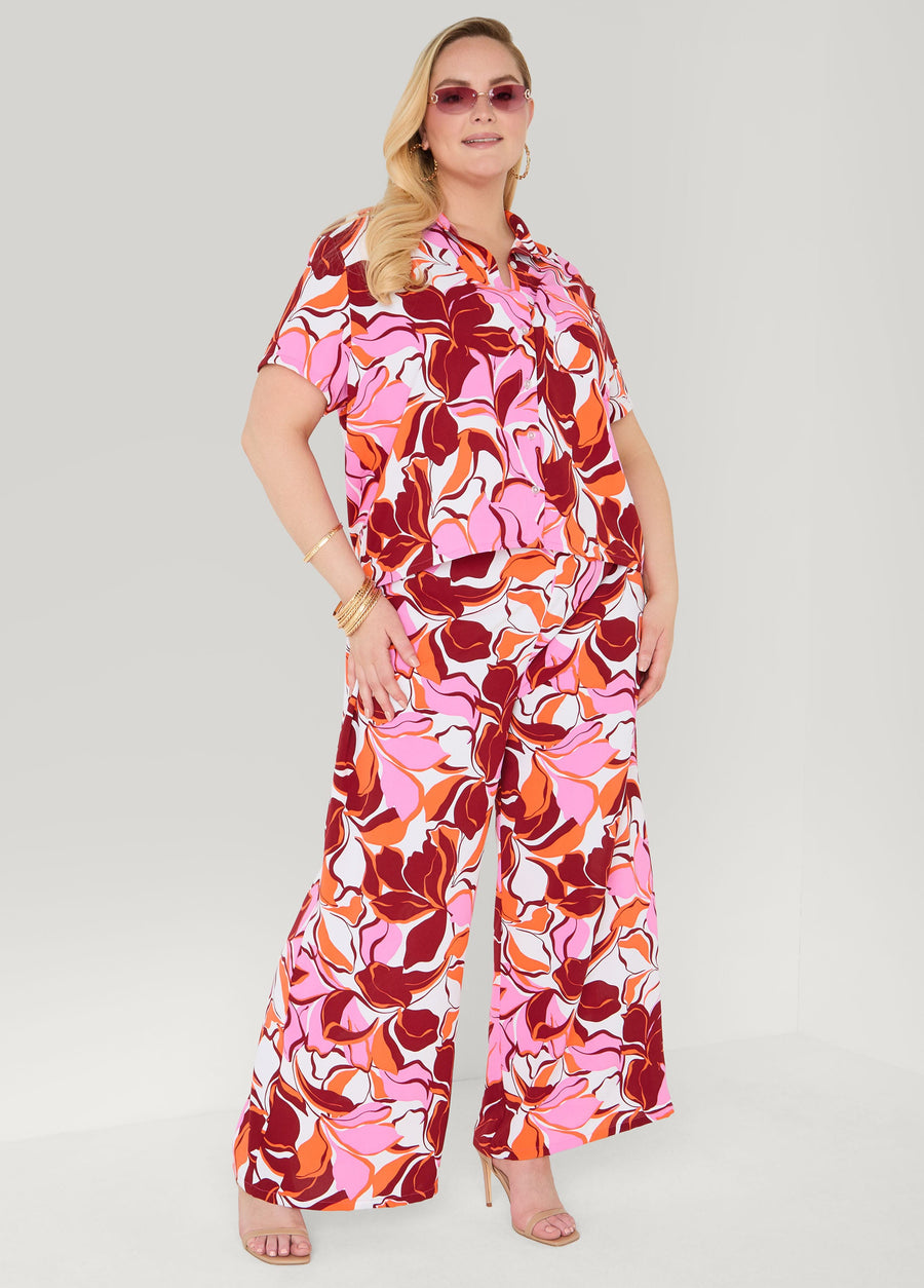 Floral High Waist Pants