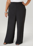 Textured Wide Leg Cargo Pants